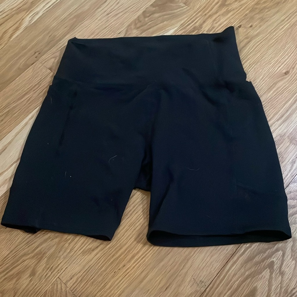 Black non padded bike shorts